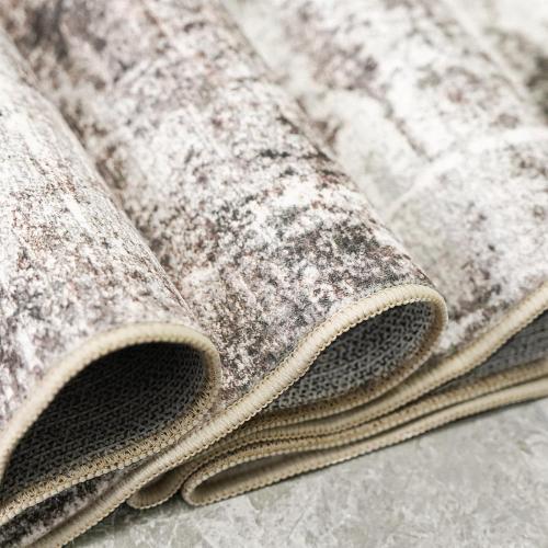 RUUGME Hallway Runner Rug 3x8 - runner Rug Stain Resistant for living room Non Slip Indoor Entryway Rubber Backing Carpet Bedroom Kitchen Distressed Floor Decor Mat Machine washable 3x8 Brown