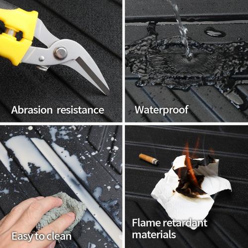 for Ford Expedition/Lincoln Navigator 8 Seater 2018-2024 Floor Mats 3 Rows Trunk Cargo Liner and Backrest Mats All Weather TPE Fit Expedition/Navigator Accessories (8 Seat Full Set-Not for MAX Or L)