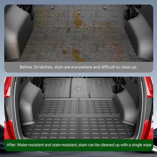 xipoqix Cargo Mat Backrest Mat Compatible with 2022-2026 Tucson Cargo Liner Back Seat Protector Replacement for 2022-2025 2026 Tucson Accessories (Trunk Mat with Backrest Mat)