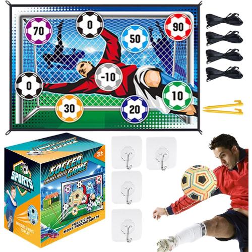 Football Ball Game Set for Kids - Football Accuracy Exercise, with Soft Balls, Foldable Flannel Goals, Indoor Outdoor Backyard Toss Footballs Goal Game, Party Gift for 3  Years Old Kids Boys Girls