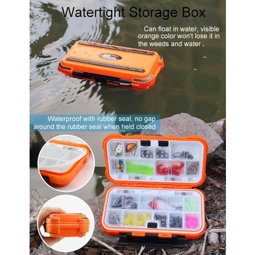 Hlotmeky Small Kayak Mini Tackle Box Waterproof Fishing Lure Box Terminal Storage Fishing Hook Organizer