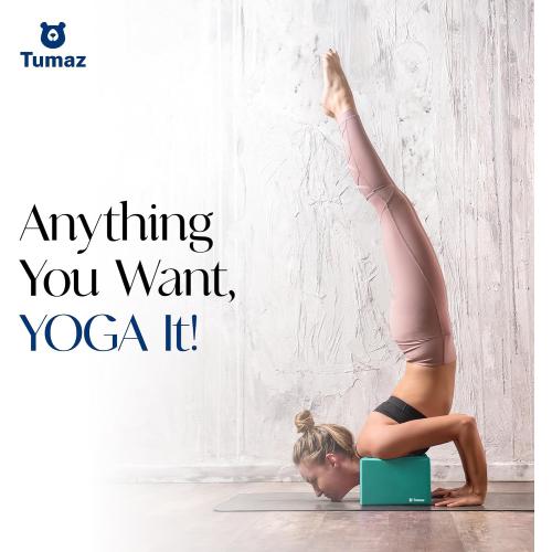 Tumaz Non-Slip Yoga Blocks，High-Density EVA Foam 2 Pack for Yoga & Pilates