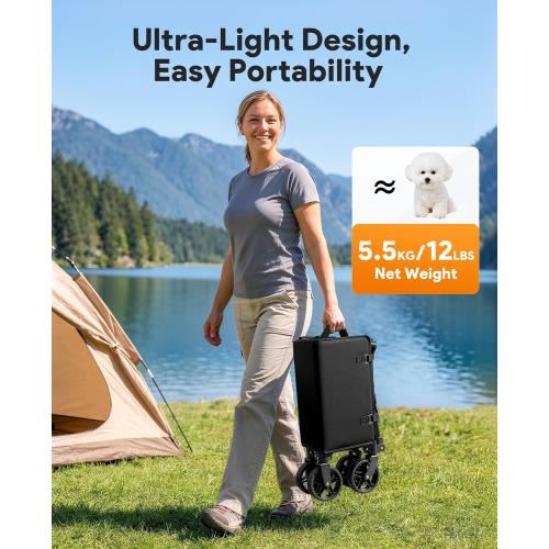 Collapsible Wagon with Wheels,120L Wagon Cart for Camping Groceries Beach | 220lbs Capacity Wagon Carts Foldablet,Smallest Folding Size,Lightweight Portable,Adjustable Handle,Transport long items
