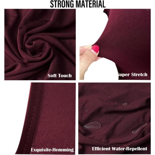 40PCS Spandex Folding Waterproof Chair Covers for Party,Burgundy | Wedding Universal Fitted Chair Cover Protector,Stretch Folding Chair Covers,For Event Banquet Holidays Celebration Decoration