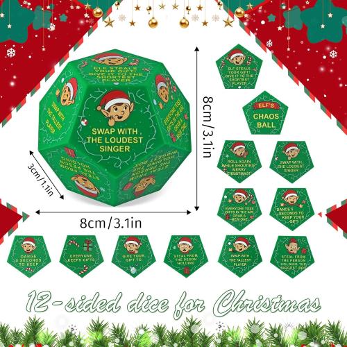 Hilarious Exchange Party Game Dice, Exchange Gifts Family Game, Christmas Stocking Stuffers White Elephant Gifts for Teens Adults, Gift Exchange Dice for Family Friends Holiday Xmas Party Supplies