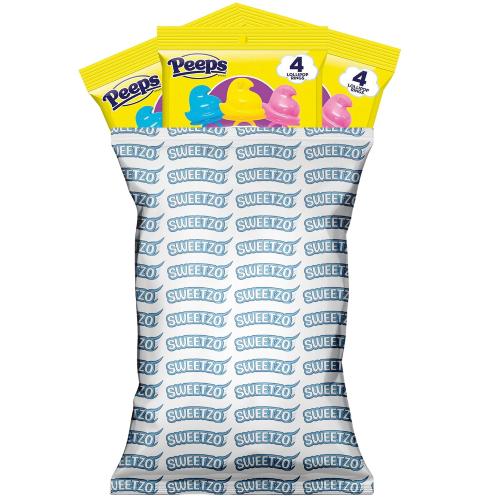 Peeps Lollipop Rings, Multicolored Chick Shaped Suckers, Individually Wrapped Candies (Pack of 3)