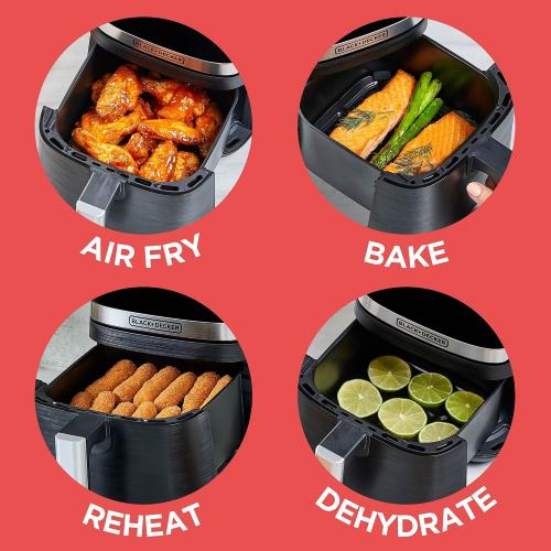 BLACK DECKER Purifry 2QT Air Fryer, Crispy Deep Fried Taste without the Fat, Plus Bake, Dehydrate, and Keep Food Warm, Digital Touchscreen and Auto Shut-Off‼️light dirt‼️