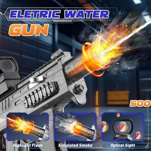 2 Pack Large Electric Water Guns for Adults & Kids, Automatic Squirt Guns | 730CC High Capacity Water Gun with LED Light, 26-33FT Long Range & Battery Powered for Summer Outdoor Beach Pool Toy Gift