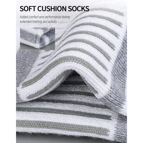 Airacker Ankle Athletic Running Socks Cushioned Breathable Low Cut Sports Tab Socks for Men and Women (6 Pairs)