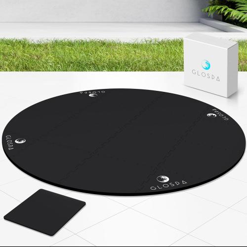 Hot Tub Mat for Inflatable Tub, 77'' Hot Tub Pad Foundation, 0.5in Thickened Eva Foam Padding Inflatable Outdoor Pool & Hot Tub Base Mats for Under Floor Protection & Heat Insulation
