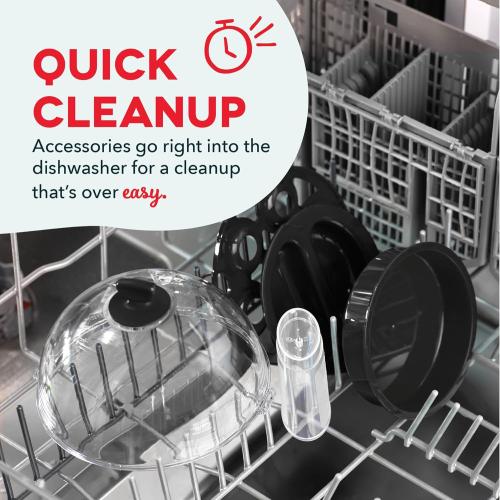 Dash Rapid Egg Cooker - Boiler, Poacher & Steamer - Includes Measuring & Recipe Guide - Dishwasher Safe - BPA Free - Holds 7 Eggs, Black