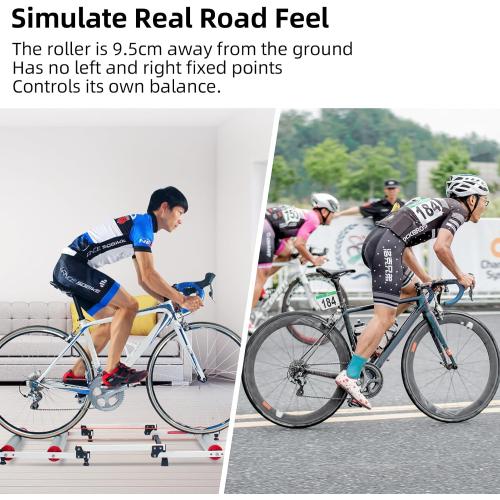 ROCKBROS Bike Rollers Adjustable Bike Trainer Stand Foldable Indoor Cycling Bicycle Roller with Resistance for MTB Road Bike Exercise