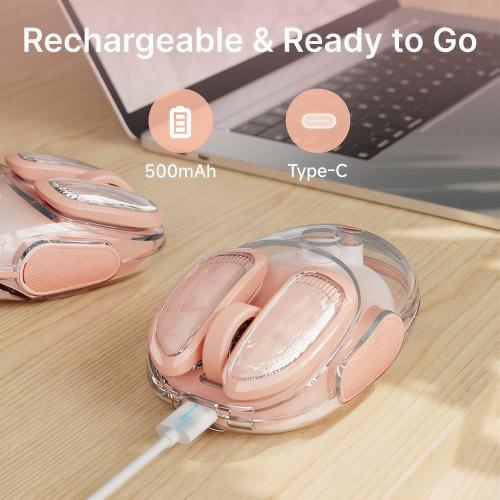 Wireless Clear Mouse Dual Mode Bluetooth & 2.4G Silent Clicks Mice-Gradient