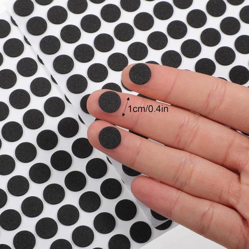 300 Pcs Mini Foam Felt Pads, Self Stick Pads Furniture Felt Pad Round 0.39 Inches Diameter Self Adhesive Cabinet Cushion Dots for Cabinet Doors Furniture Desks Floor Drawers Black