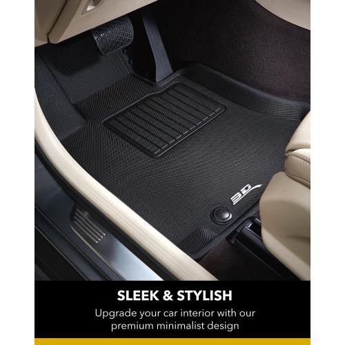 3D MAXpider Custom Fit KAGU Floor Mat (BLACK) for 2018-2019 TESLA MODEL 3 - 1ST ROW 2ND ROW