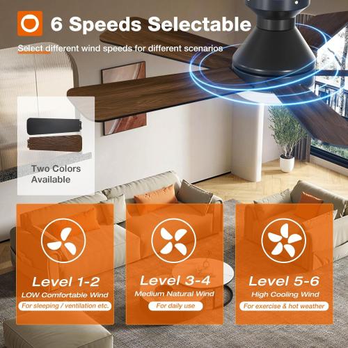 addlon Ceiling Fans with Lights, 42 Inch Low Profile Ceiling Fan with Light and Remote Control, Flush Mount, Reversible, 3CCT, Dimmable, Quiet, Black Small Ceiling Fan for Bedroom Indoor/Outdoor Use