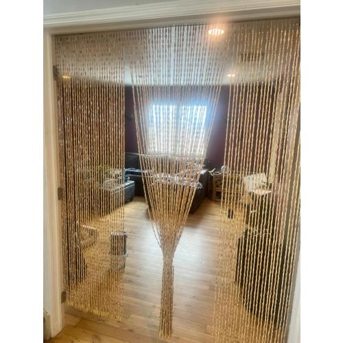 FlavorThings 52 Strands 36 x 79 Wood and Bamboo Beaded Curtain for Doorway Room Divider,Bamboo and Wooden Doorway Beads-Boho Bohemian Curtain(Beige)