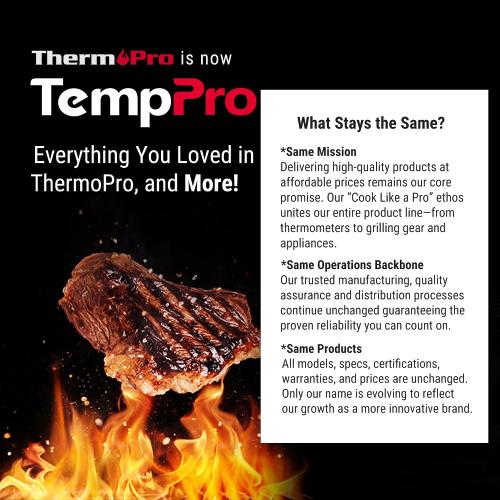 TempPro TempSwift 1 Sec Meat Thermometer Digital for Kitchen Cooking Food