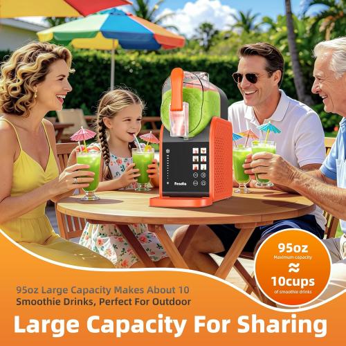 Max 95oz Slushie Machine with 6 Smart Presets, No Ice Needed Frozen Drink Maker for Home, Quick 30-Min Freeze for Slush, Margaritas, Smoothies, Ice Cream & More, Large Capacity Party Slushy Maker