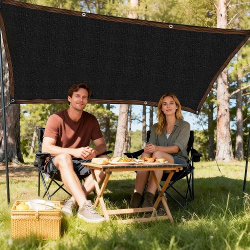 Fence Privacy Screen - RAINFLOW 3'X10' Black Privacy Fence Screen Outdoor Shade Balcony Decor Plastic Mesh Fence Panels Cover Porch Screen Balcony Covers for Apartments,Deck,Backyard,Pool Wall