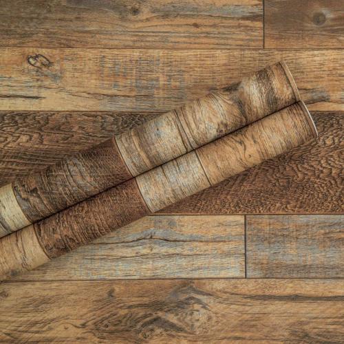 Distressed Wood Panel Wallpaper Wood Grain Contact Paper Peel and Stick | 17.71''×118'' Wooden Look Rustic Pattern Wall Paper Removable Self Adhesive Brown Shiplap Vinyl Wrap Decorative