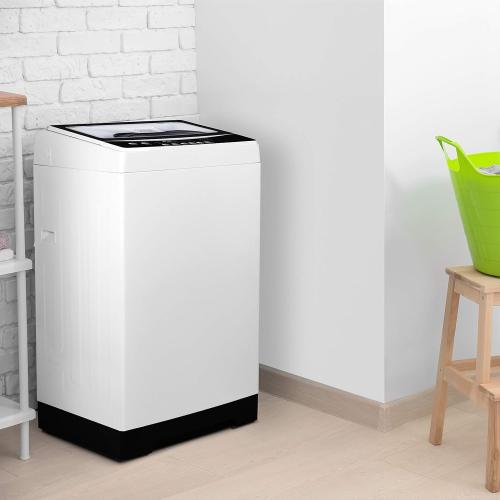 BLACK DECKER Small Portable Washer, Washing Machine for Household Use, Portable Washer 1.7 cu.Ft with 8 Cycles, Transparent Lid & LED Display