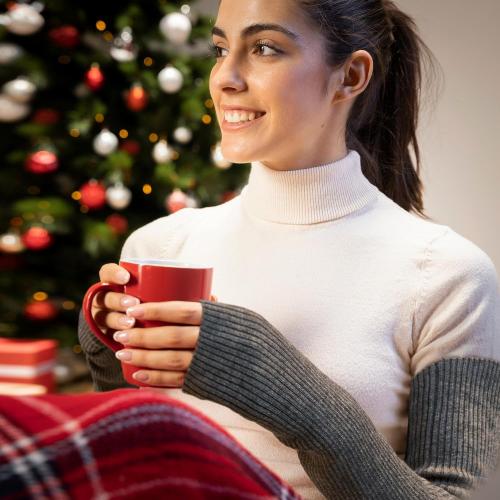 Wool Blend Arm Warmers for Women Knitted Warm Long Fingerless Gloves Winter Soft Stretchy Mittens with Thumb Hole