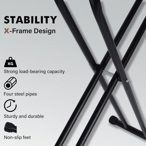 Size 47x16 Ironing Board Full Size, Metal Construction Iron Board with Extra Thick Heavy Duty Padded Cover, Stable Structure, Anti-Skid Feet (47x16)