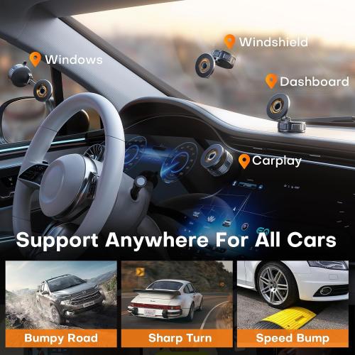 Magnetic Phone Holder for Car [98  LB Strongest Suction & 2800gf Strongest Magnetic] 360° Adjustable Car Phone Holder for Magsafe Phone Holders for Your Car for iPhone 17 Pro Max 16 15 14 13 12 Plus