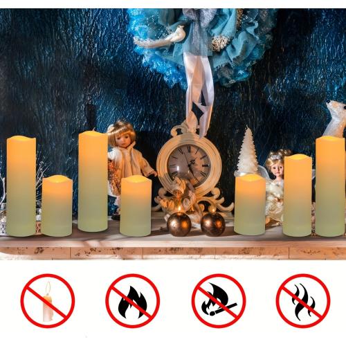 Set of 48 Pack Flameless Candles with Remote & 24H Timer - Waterproof Battery Operated Decorative Candles,3 Sizes(4 5 6 inch) for Home Decor, Wedding, Christmas, Party (Warm White)