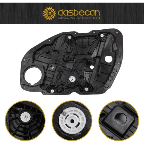 Dasbecan Front Right Passenger Side Power Window Regulator with Panel Compatible with Kia Optima K5 2016-2021 Replaces 82481-D4000 82481-D5000 Without Motor