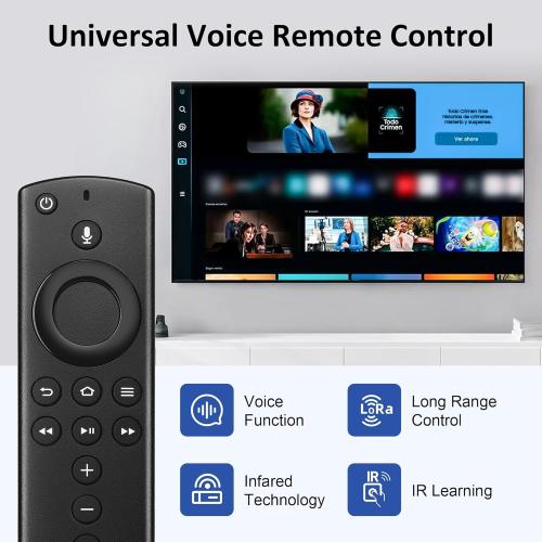 Replacement Voice Remote Fit for Smart Stick(2nd Gen),Stick 4K/Lite,TVs Cube(1st, 2nd Gen),3rd Gen Smart TVs and Some Samsung