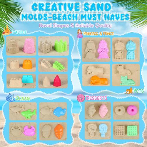 IVENRXIU Beach Toys,Sandcastle Building Kit,Outdoor Toys for Kids Ages 3-10 ‼️MAYBE MISSING PEICES‼️