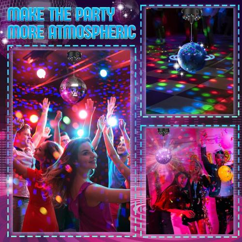 Disco Ball with Motor and Light | 5/8/10/15 RPM Adjustable Speed Rotating