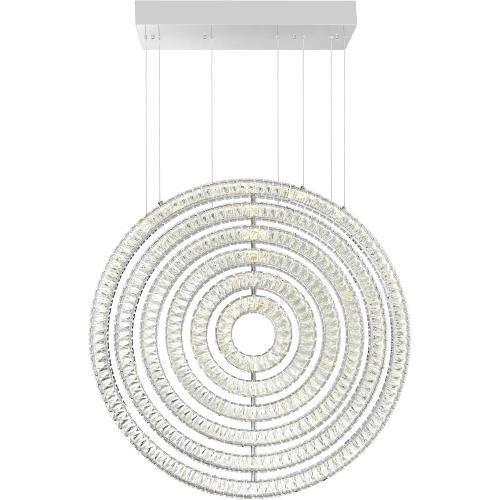CWI Lighting Celina Contemporary Metal LED Fixture Chandelier in Chrome