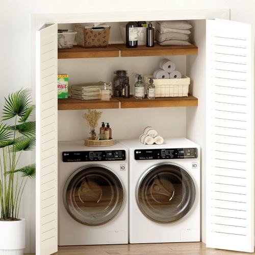 Gashell Wire Shelf Covers, Bamboo Wire Rack Covers for Pantry, Closet (4pcs, 22 W x 16 D)