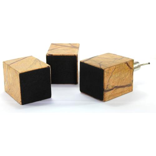 Set of 4 Color Brown Bathroom Accessory Set Made from Natural Stone - Bath Accessories Set of 4 Includes Soap Dispenser, Toothbrush Holder, Tumbler and Soap Dish (Brown)
