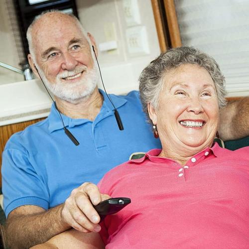 Rechargeable Hearing Aids,Neckband Hearing Amplifier for Seniors and Adults Working Time Up to 80 Hours