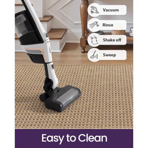 DEXI Hallway Runner Rug 3.3x6.7, Woven Braided Farmhouse Runner Carpet Indoor, Absorbent Thin Long Entryway Runners for Kitchen, Laundry Room, Patio Entrance, Checkered Beige