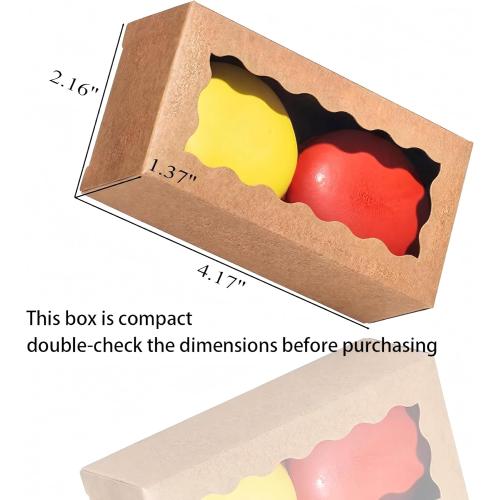 JCXGRVC small treat boxes with window - 35pcs candy box for chocolate & bakery treats - 4.17 x 2.16 x 1.37 inches small bakery boxes