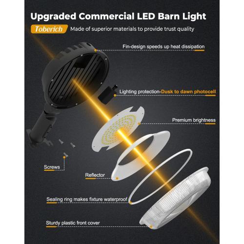 LED Barn Light, 150W 20000LM Yard Area Lights Dusk to Dawn Outdoor Lighting with Photocell 6500K Adjustable Angle Daylight IP66 Waterproof Street Lights for Security/Farmhouse/Garage