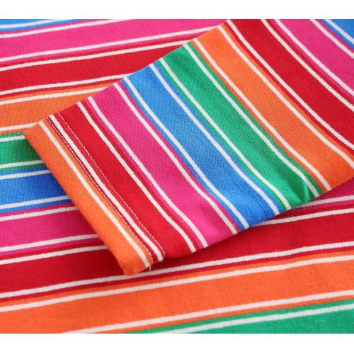 Size 5-6 years Boys Girls Striped T-Shirt, Long Sleeve Short Sleeve Crewneck Tee T-Shirt