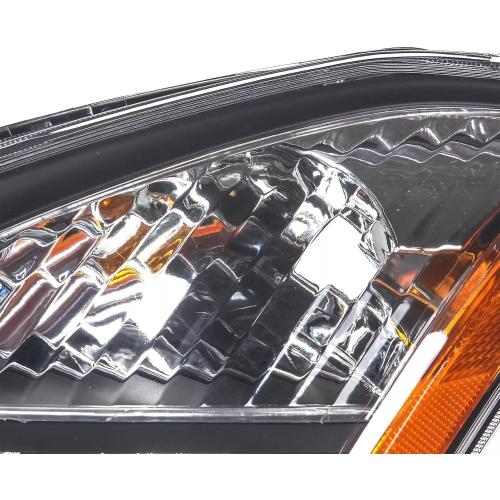 Pair Headlights Assembly set OE Style For 2008 2009 2010 2011 2012 2013 Nissan Rogue S SL SV Krom/2014 2015 Nissan Rogue Select S Replacement Halogen Headlamps Black Housing Clear Lens(LH&RH)
