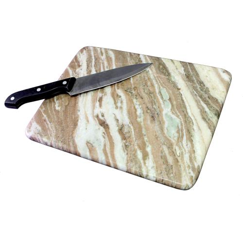 Marble Chopping Board Cutting Board Cheese Board Cheese Platter Kitchen Appliance Wine Serve-ware Birthday Anniversary Corporate Gift (9 x 12 - Beige)