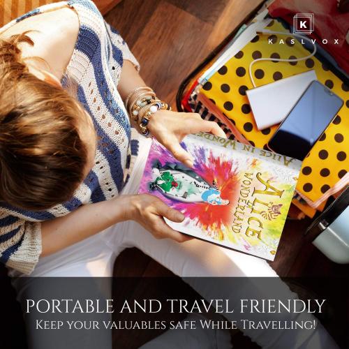 Fake Book Box - Small Safe Box with Combination Lock - Hidden Safe in Plain Sight - Diversion Safes - Secret Safes (Alice) (X-Large)