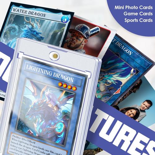 10 ct Magnetic Card Holders for Trading Cards, 35 pt Hard Cards Sleeves Case fit for MTG Cards, Standard Cards, Sports Cards, Baseball Cards