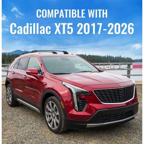 Soruci 300lbs Lockable Roof Rack Cross Bars for Cadillac XT5 2017 2018 2019 2020 2021 2022 2023 2024 2025 2026, Aluminum Heavy Duty Roof Rails Crossbar for Rooftop Cargo Bars Luggage Kayak Bike Racks