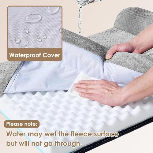 EHEYCIGA Orthopedic Dog Bed medium Size Dogs, Memory Foam Dog Bed with Washable Removable Cover, Waterproof Pet Sofa Couch for Crate with Nonskid Bottom,