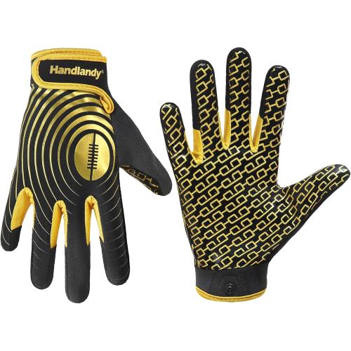 HANDLANDY Youth Football Gloves, Kids Sticky Receiver Gloves,Super Grip Football Glove Best Gift for Boys,Girls