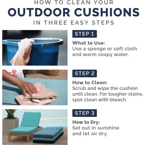 Arden Outdoor Chair Cushion, 21 x 20, Rain-Proof, Fade Resistant 20 x 21, Sapphire Blue Leala